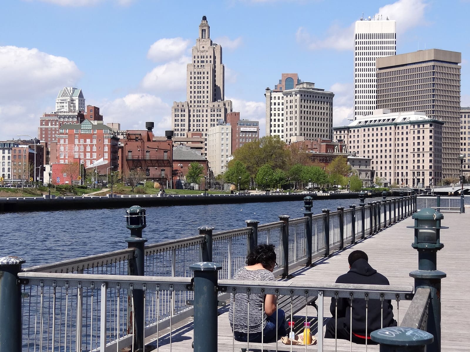 Rhode Island: Downtown Skyline from River Walk - Providence - RI - USA